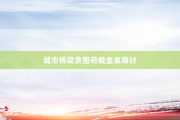 城市桥梁贪图荷载圭臬商讨
